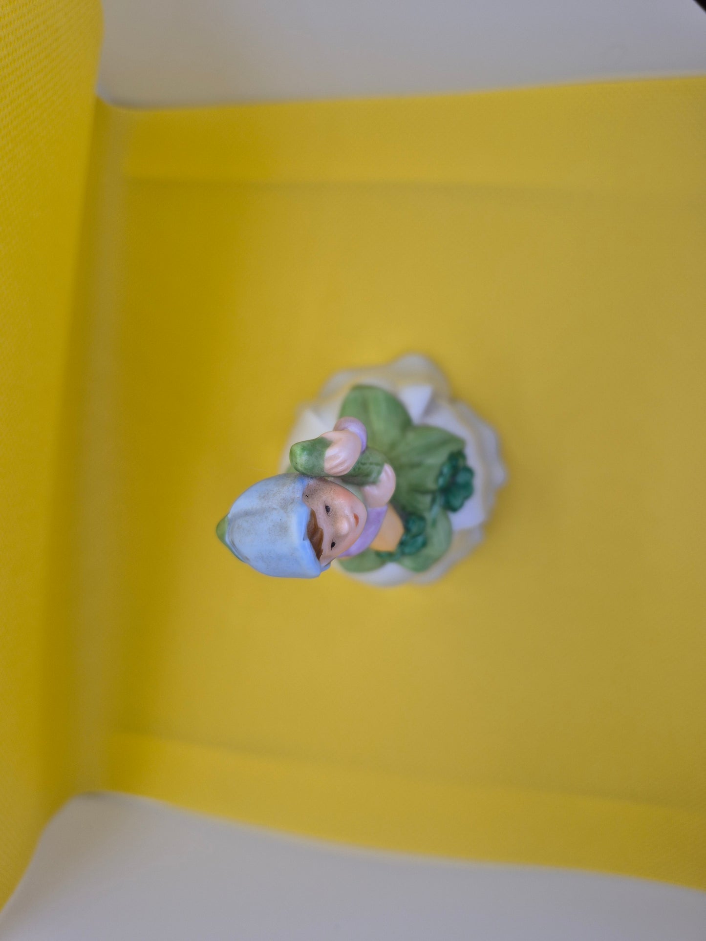 Avon 1983 Good Luck Bell , Elf on a tulip.