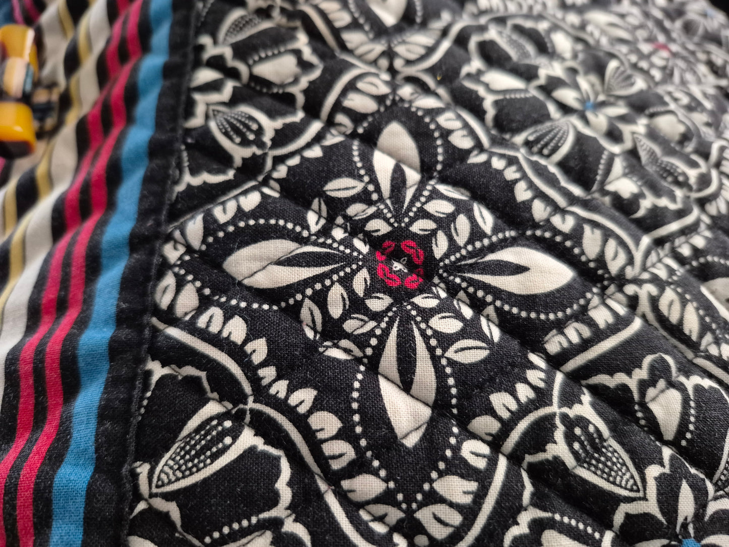 Vera Bradley Barcelona Pattern Toggle Tote Bag.