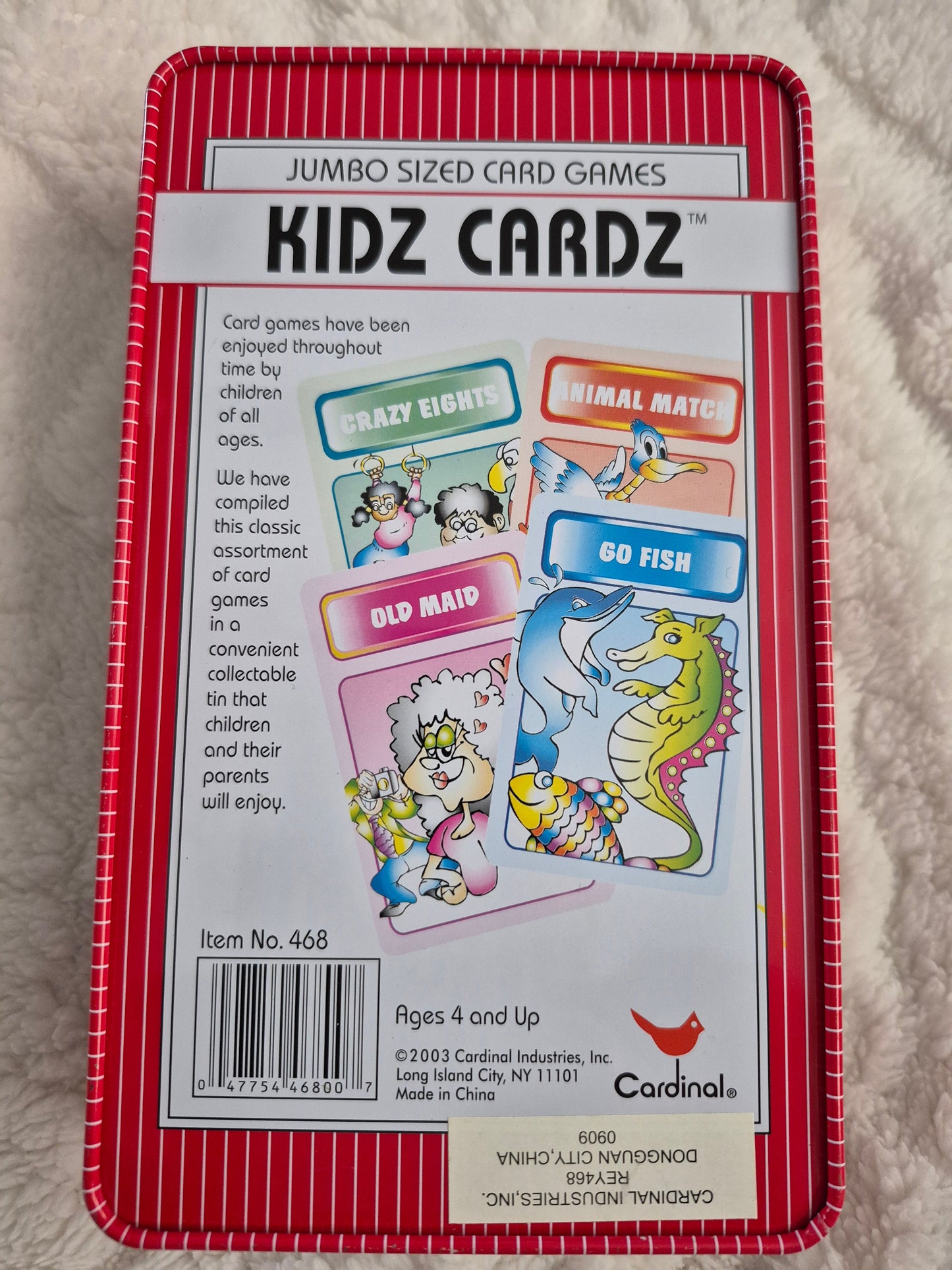 KIDZ CARDZ in colorful tin