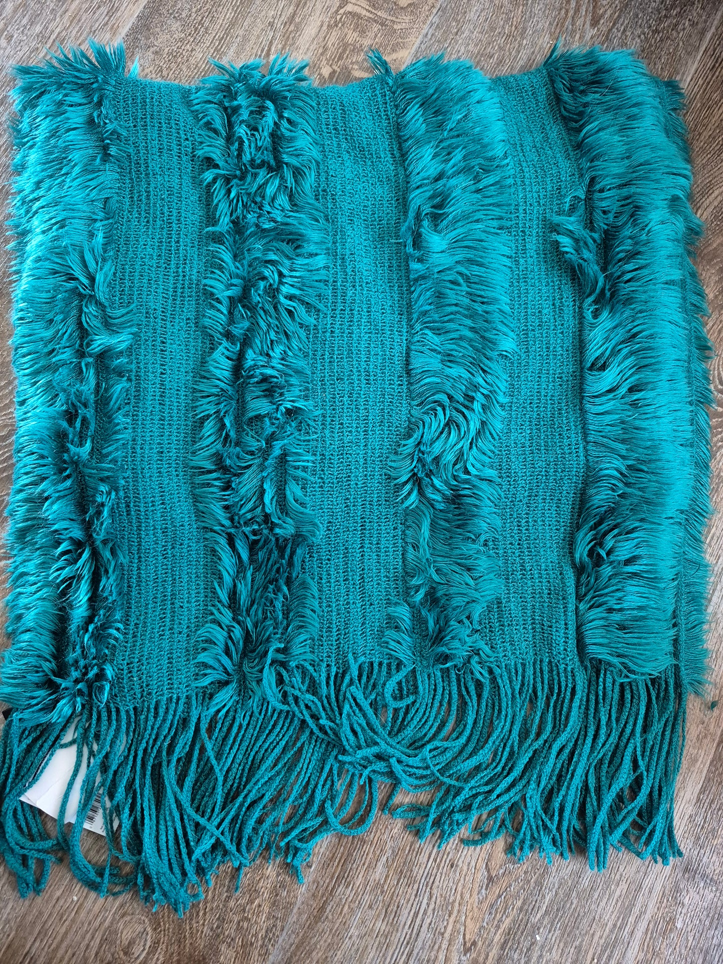 Charlie Paige Teal Fringe Scarf/Wrap